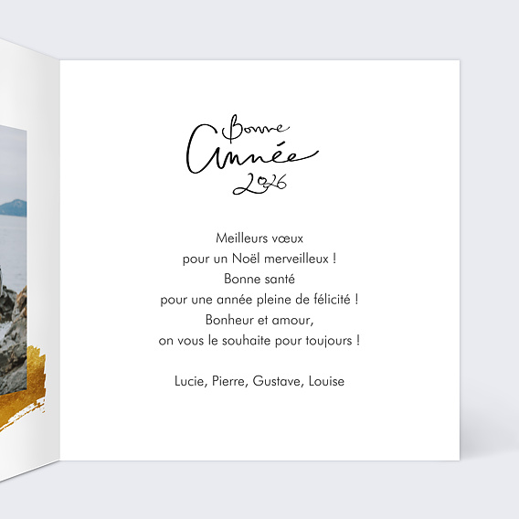 Carte de Voeux Particuliers Pinceau Vermeil