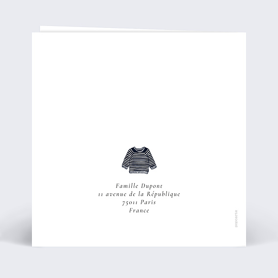 Carte de voeux Bretagne Verso