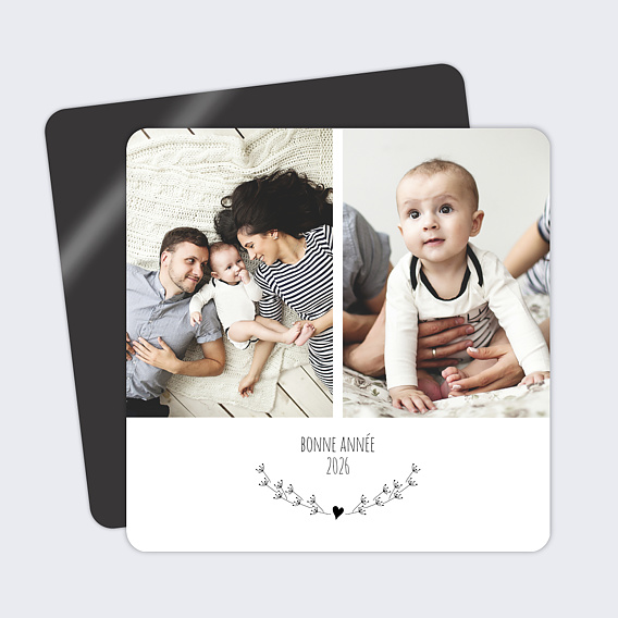 Carte de voeux Coeur bucolique