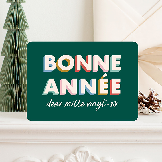 Carte de voeux Carte de voeux colorés Après 4