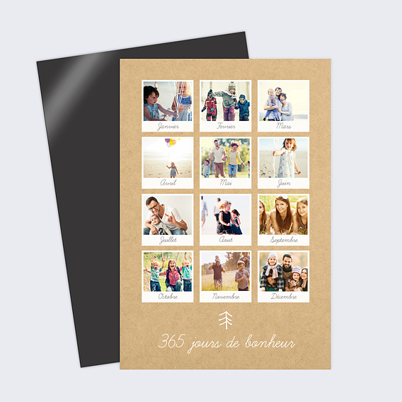 Carte de voeux Carte vœux calendrier