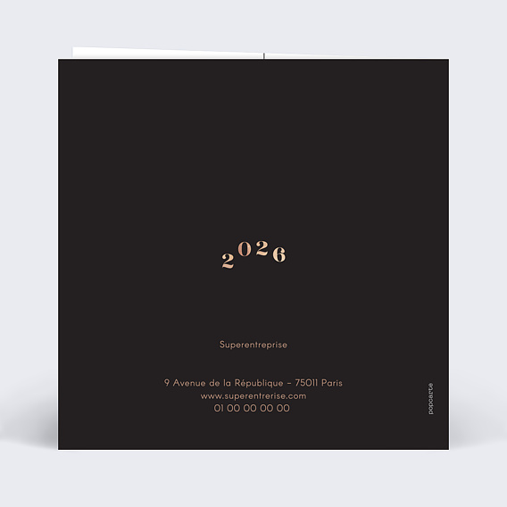 Carte de vœux entreprise Carte de voeux comptable Verso