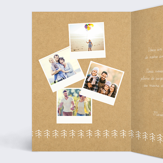 Carte de voeux Carte vœux calendrier Intérieur Gauche