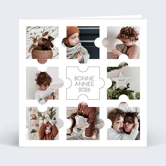 Carte de Voeux Particuliers Photo-puzzle