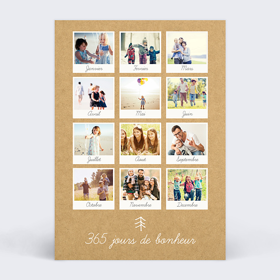 Carte de voeux Carte vœux calendrier