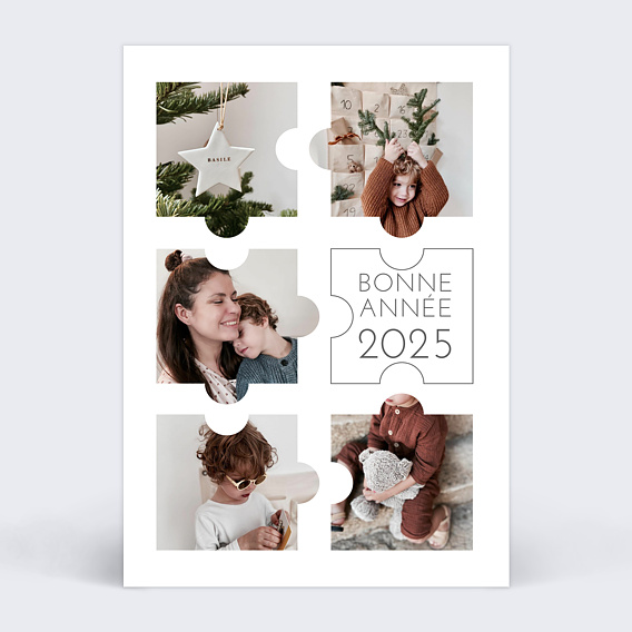 Carte de voeux Photo-puzzle