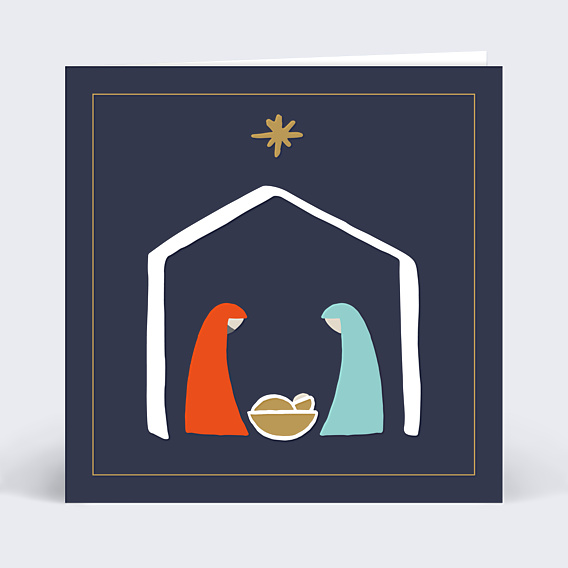 Carte de Voeux Particuliers Dessin crèche