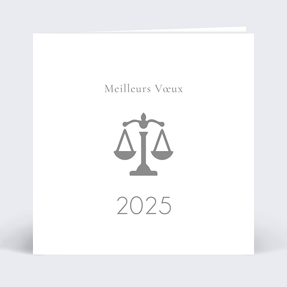 Carte de vœux entreprise Balance simple