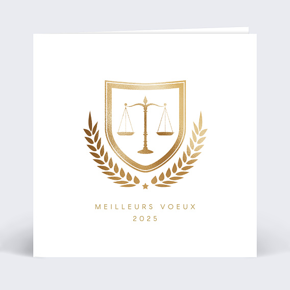 Carte de vœux entreprise Justice