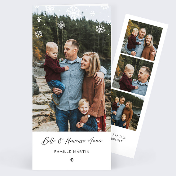 Carte de voeux Carte voeux flocons