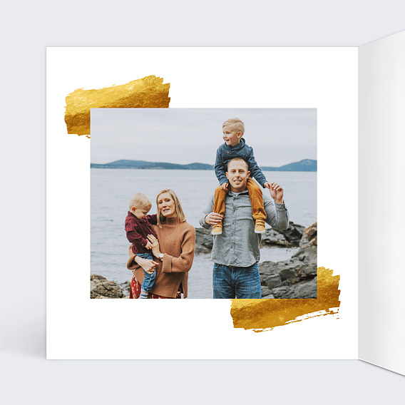 Carte de voeux Pinceau Vermeil Intérieur Gauche