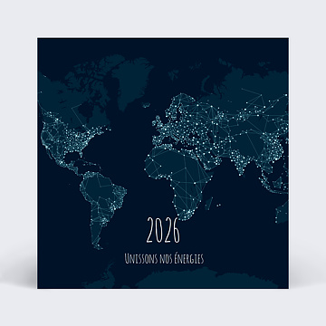 Carte de voeux virtuelle entreprise 2022 Carte de voeux Unissons nos énergies
