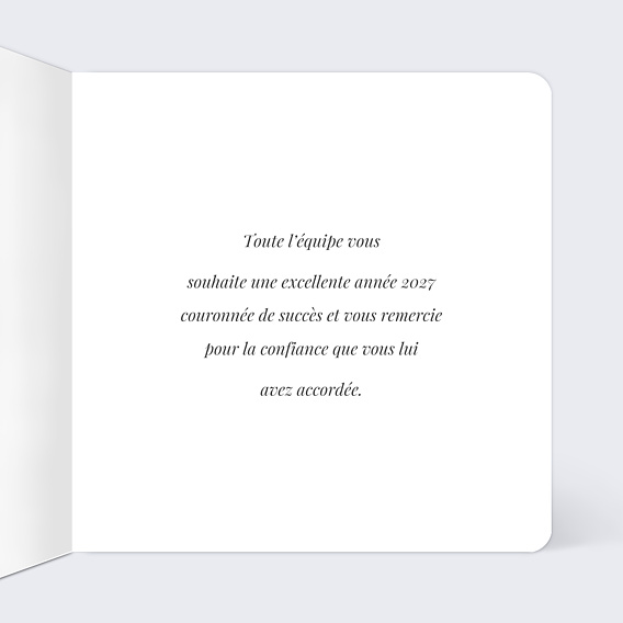 Carte de Voeux Entreprise Carte de voeux classique