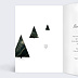 Carte de vœux entreprise Sapins Graphiques Intérieur Gauche