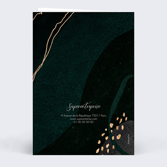 Carte de vœux entreprise Sapins Graphiques Verso