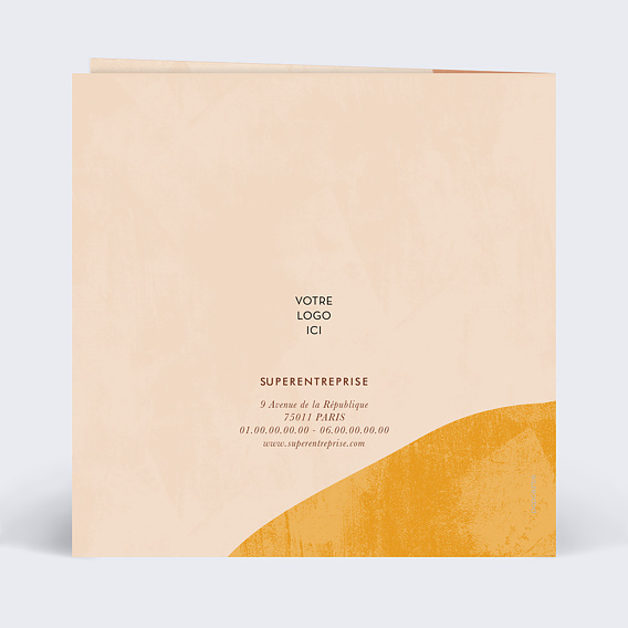 Carte de vœux entreprise carte de voeux exotique Verso