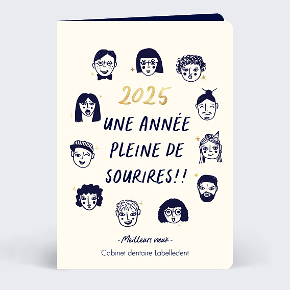 Carte de vœux entreprise Team Sourires