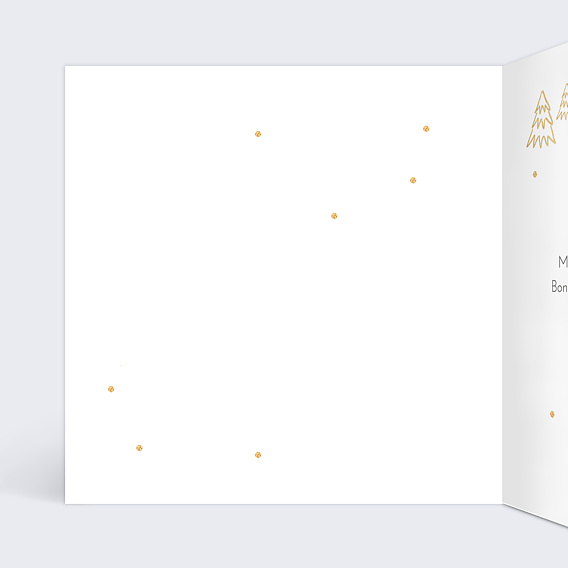 Carte de voeux Sapins Intérieur Gauche