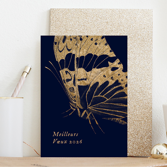 Carte de vœux entreprise carte de voeux papillon Après 1