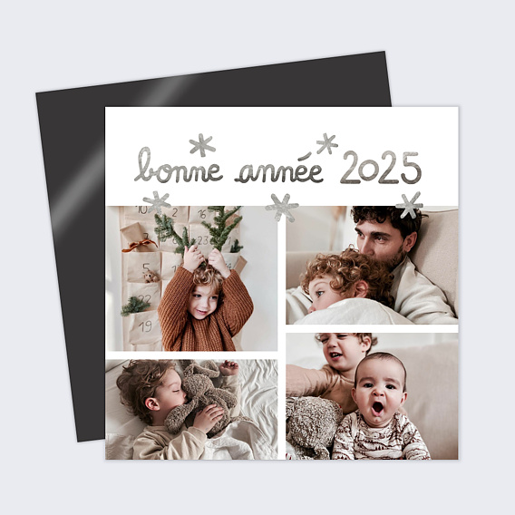 Carte de voeux Etoiles d'argent