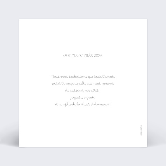 Carte de voeux Polaroïd Verso