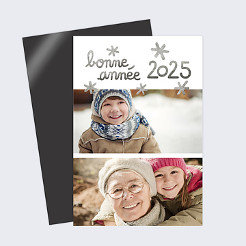 Carte de Voeux Particuliers Etoiles d'argent