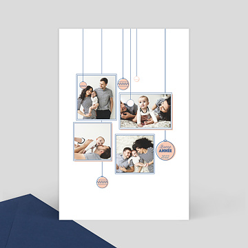 Carte de Voeux Particuliers Noël graphique