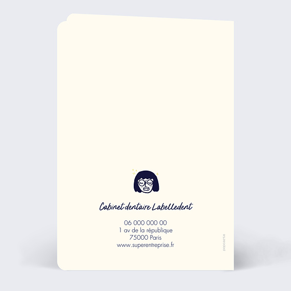 Carte de vœux entreprise Team Sourires Verso