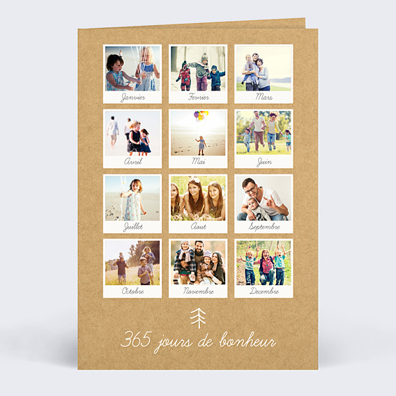 Carte de Voeux Particuliers Carte vœux calendrier
