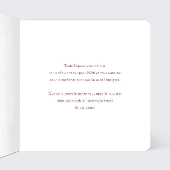 Carte de vœux entreprise Citation voeux professionnel Intérieur Droit