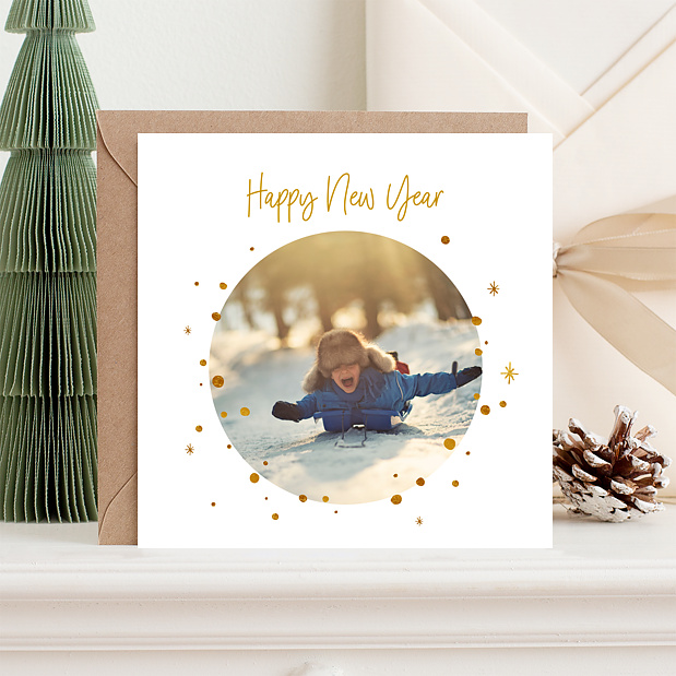 Carte de voeux Golden dots