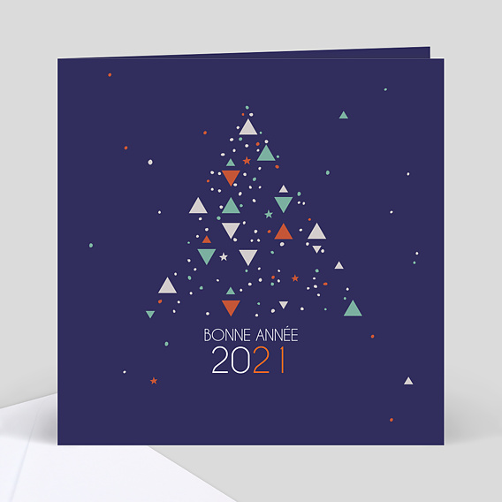 Carte de Voeux Entreprise Sapin graphique