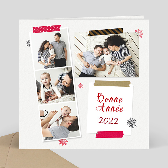 Carte de Voeux Particuliers Scrapbook de Noël