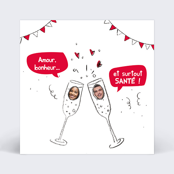 Carte de Voeux Particuliers Tchin tchin