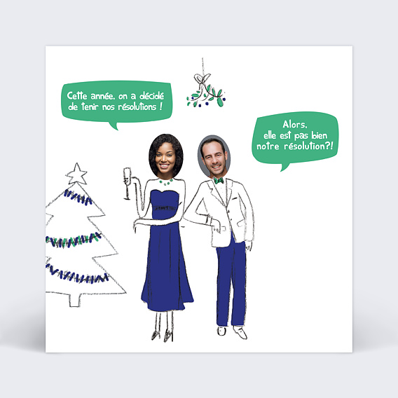 Carte de Voeux Particuliers Tenir ses résolutions