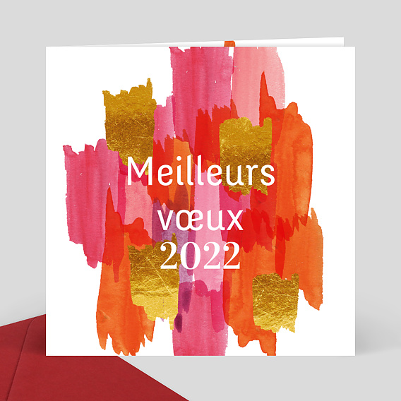 Carte de Voeux Entreprise Touches de peinture