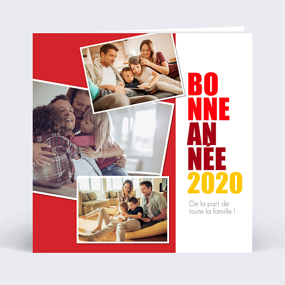 Carte de Voeux Particuliers Trio photo carte voeux
