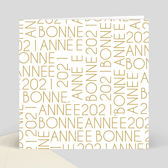 Carte de Voeux Entreprise Typographie Répétitive 