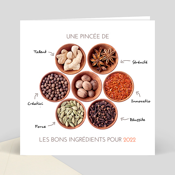 Carte de Voeux Entreprise Voeux entreprise épices