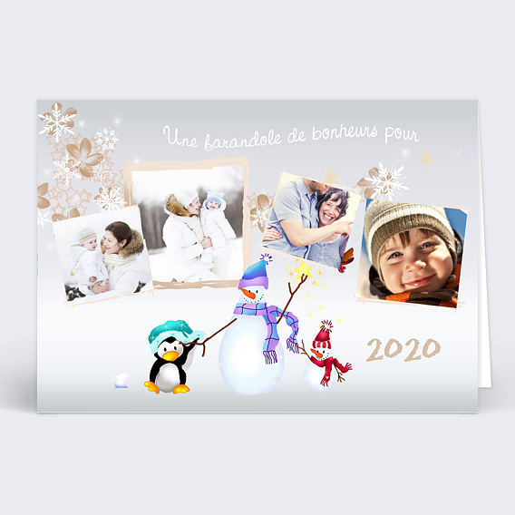 Carte de Voeux Particuliers Voeux farandole