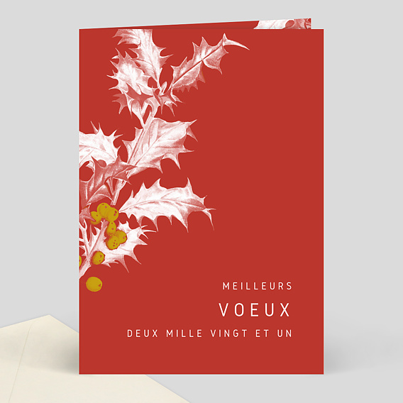 Carte de Voeux Entreprise Vœux Professionnel Nouvelle Année