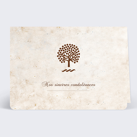 Carte de Condoléances Condoléances Arbre