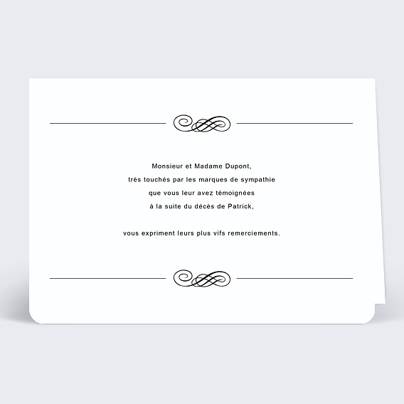 Remerciements Décès Simple Texte