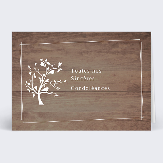 Carte de condoléances Carte pour Condoléances