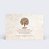 Carte remerciement décès Arbre Effet Papier