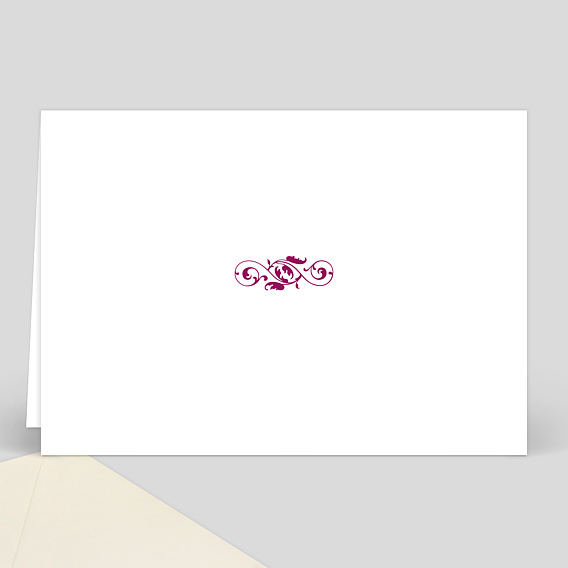 Carte remerciement décès Fleur Violette Verso