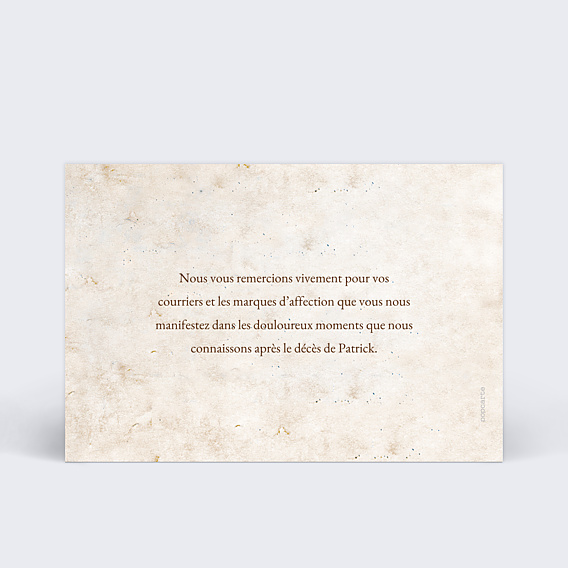 Remerciements Décès Arbre Effet Papier