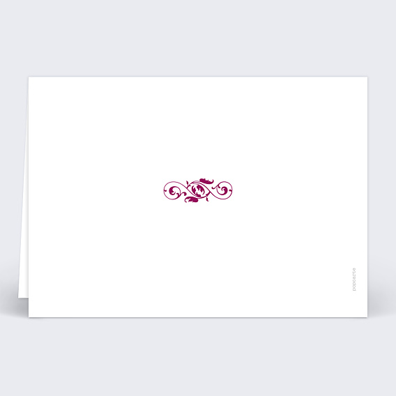 Carte remerciement décès Fleur Violette Verso