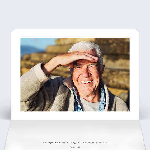 Carte remerciement décès Orchidées Intérieur Gauche