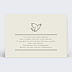 Carte de condoléances Colombe Simple Recto